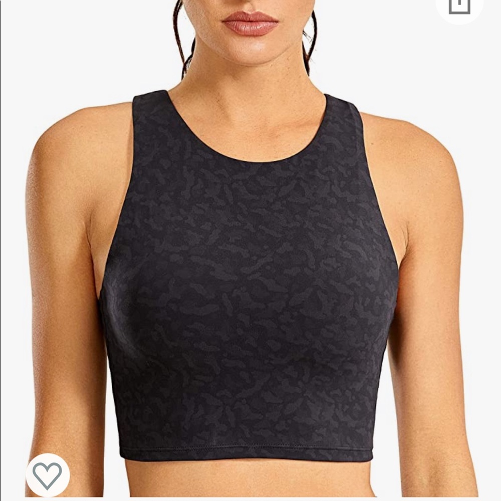 CRZ Yoga High Neck Longline Sports Bra Top